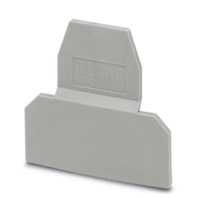 Phoenix Contact End cover; Length: 56mm; Width: 5mm; Height: 52mm; Color: Gray